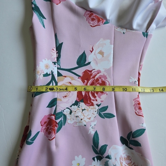 Floral Off-Shoulder Guess Pink Dress - Picture 6 of 9